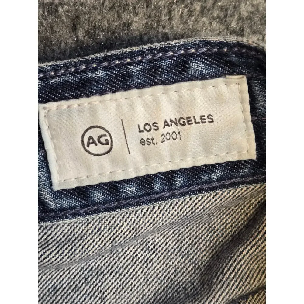 AGOLDE Parker High Rise Relaxed Cutoff Denim Shorts Blue Size 25